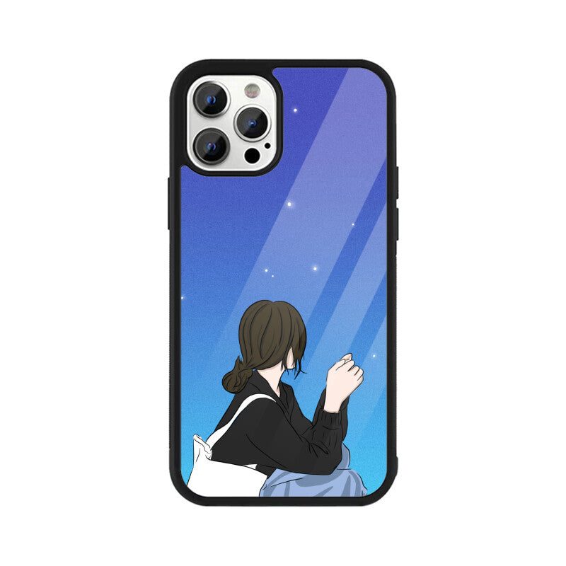 Night Sky Anime Girl Phone Case