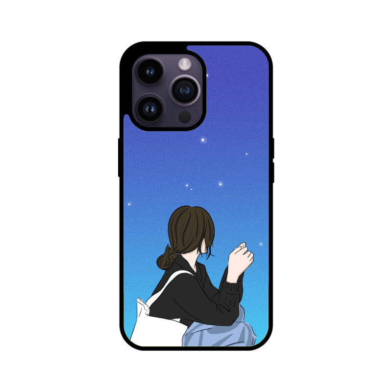 Night Sky Anime Girl Phone Case