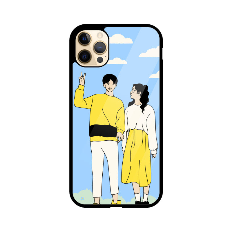 Illustrated Couple Love Phone Case