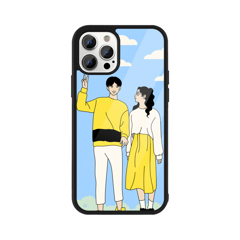 Illustrated Couple Love Phone Case