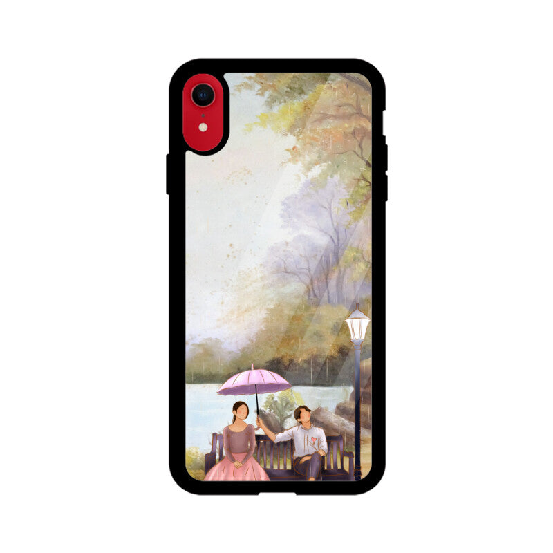 Green Sky Blue Lady and Man Phone Case
