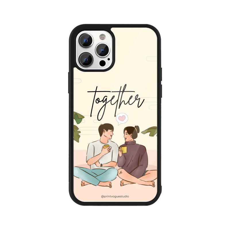 Ivory And Soft Pink Aesthetic Cute Couple Phone Case