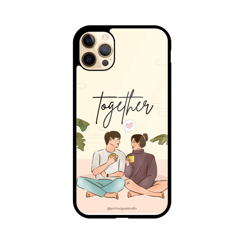 Ivory And Soft Pink Aesthetic Cute Couple Phone Case