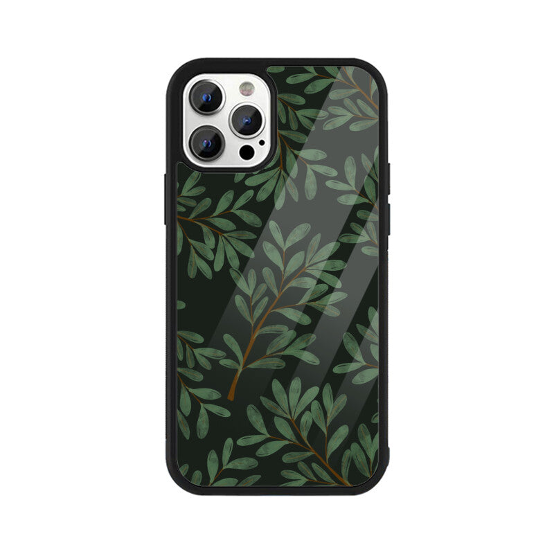 Dark Green Leaves Phone Case