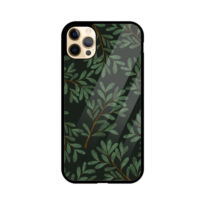 Dark Green Leaves Phone Case