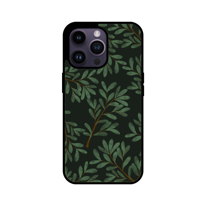 Dark Green Leaves Phone Case