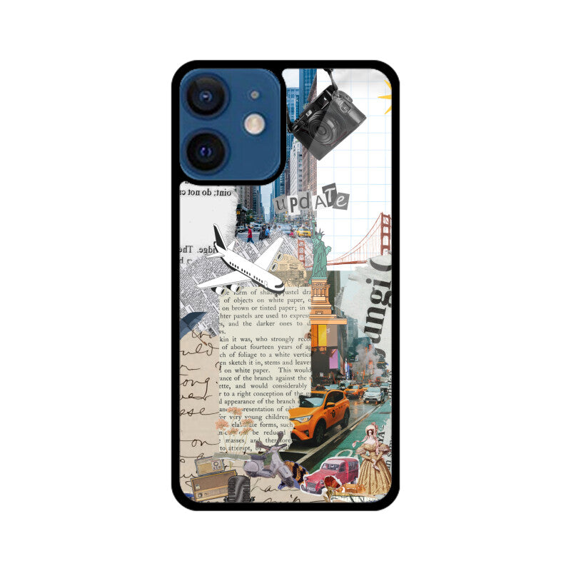Grey Vintage Scrapbook Mood Board Phone Case
