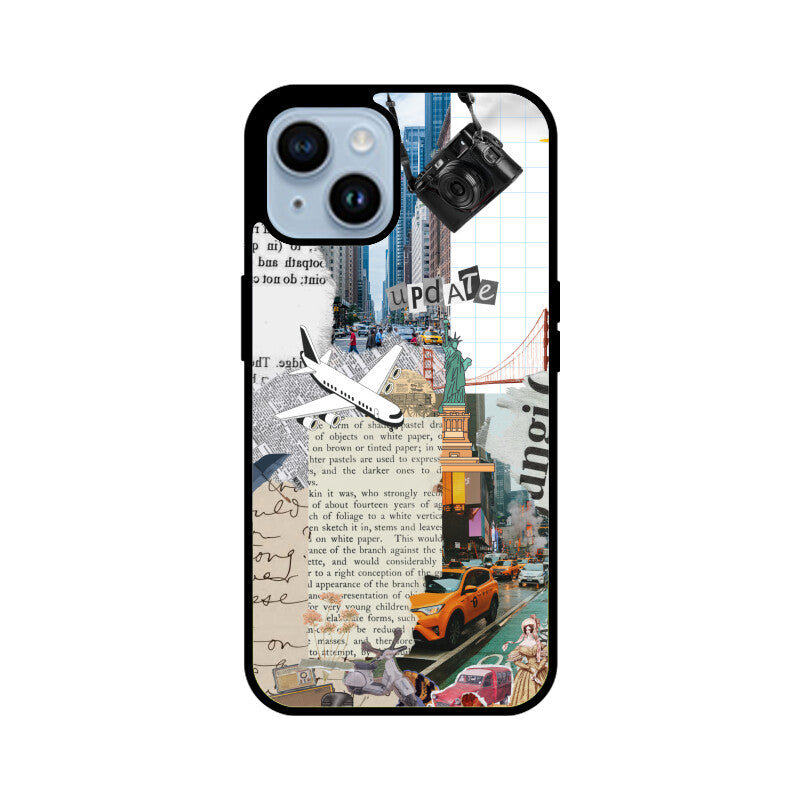 Grey Vintage Scrapbook Mood Board Phone Case