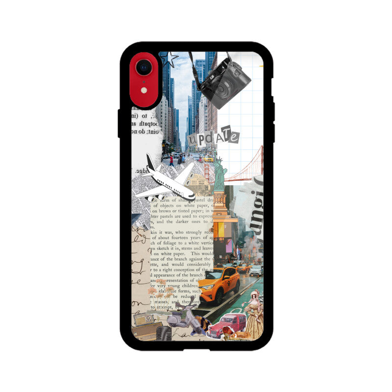 Grey Vintage Scrapbook Mood Board Phone Case