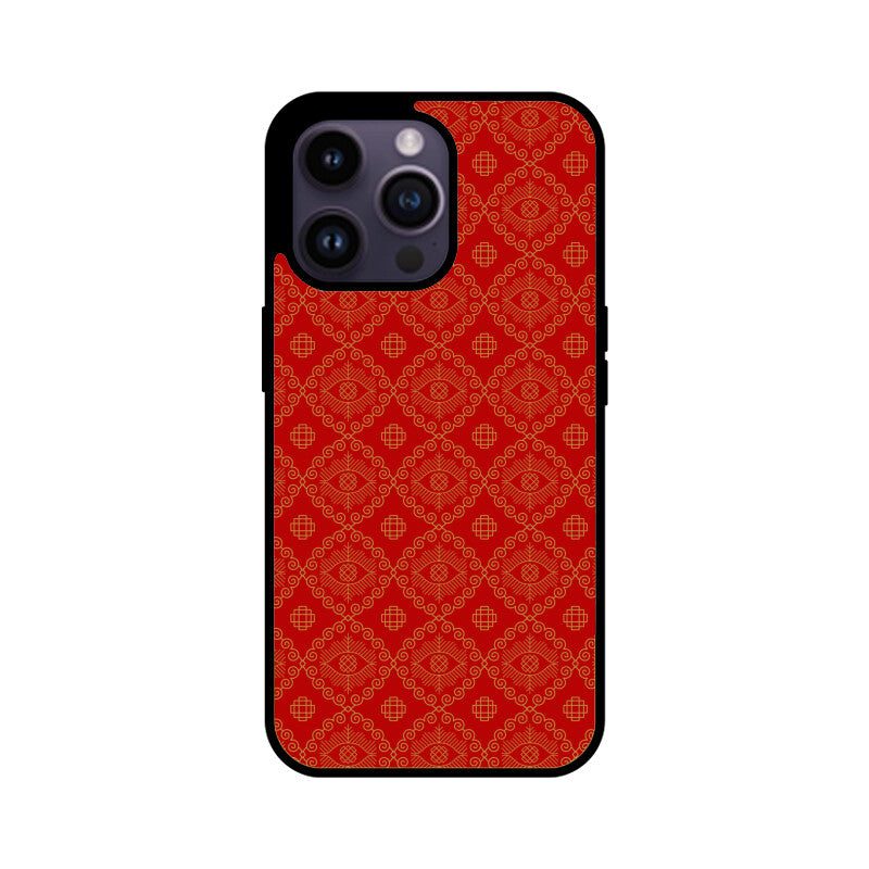 Red And Golden Asian Chinese Traditional Pattern Phone Case