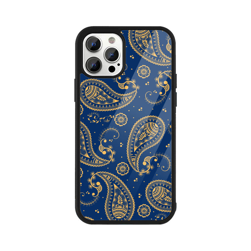 Yellow Blue Indian Paisley Phone Case