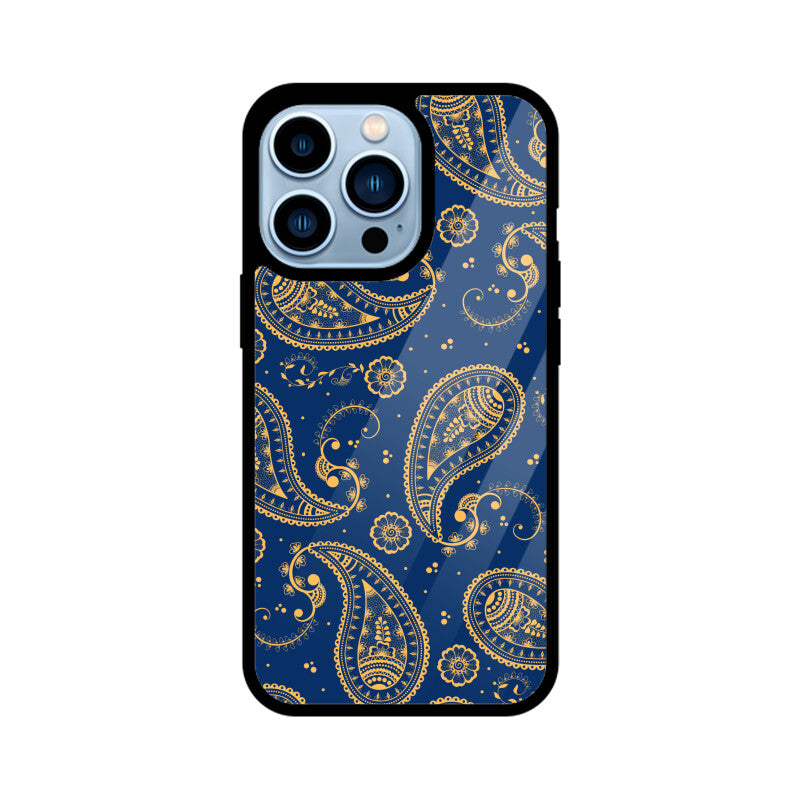 Yellow Blue Indian Paisley Phone Case
