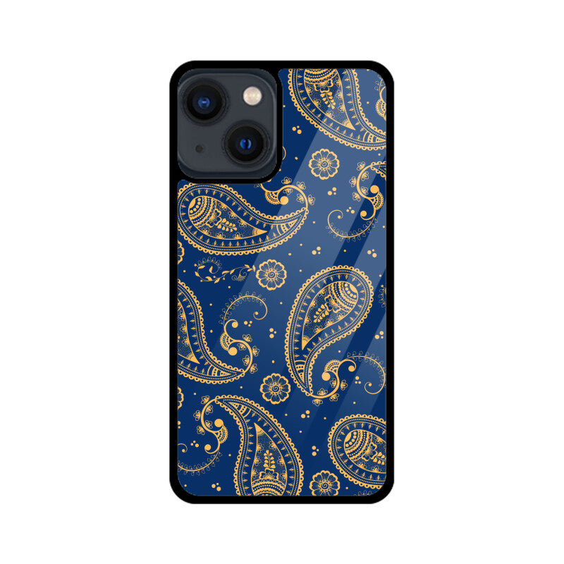 Yellow Blue Indian Paisley Phone Case