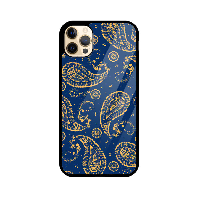 Yellow Blue Indian Paisley Phone Case
