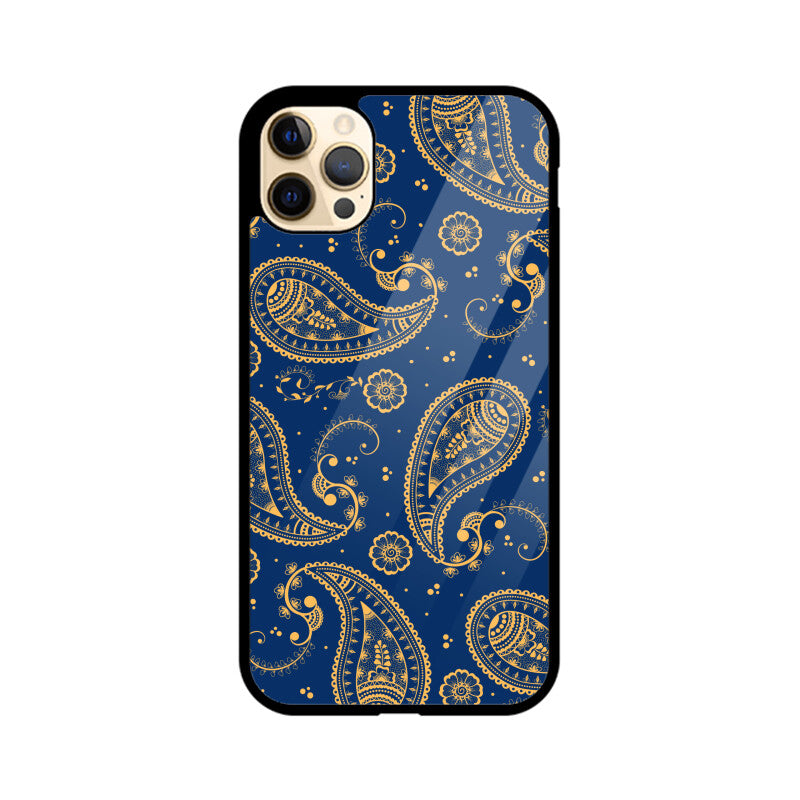 Yellow Blue Indian Paisley Phone Case