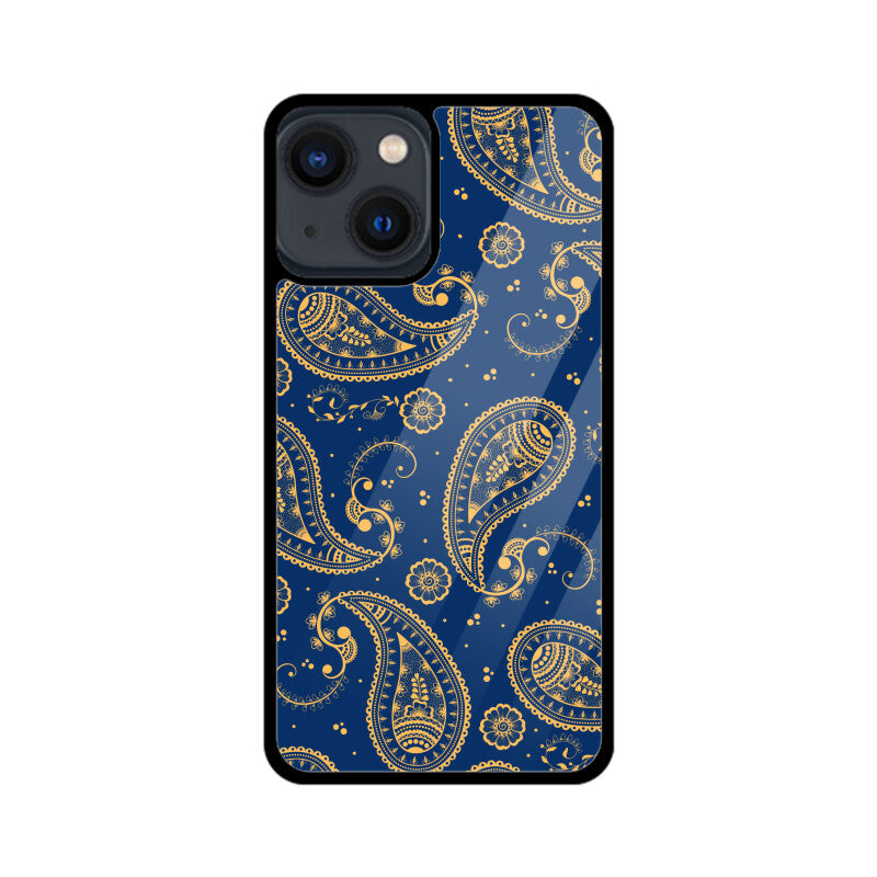 Yellow Blue Indian Paisley Phone Case