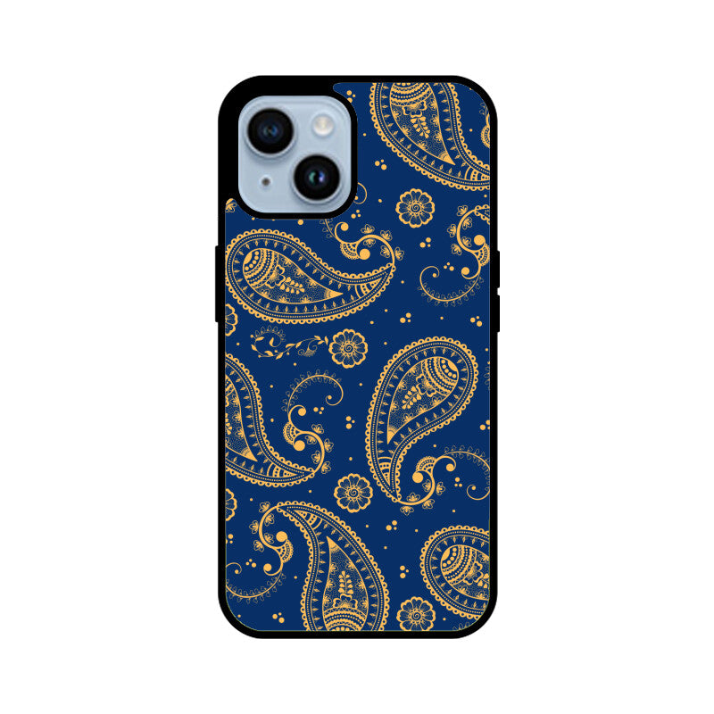 Yellow Blue Indian Paisley Phone Case