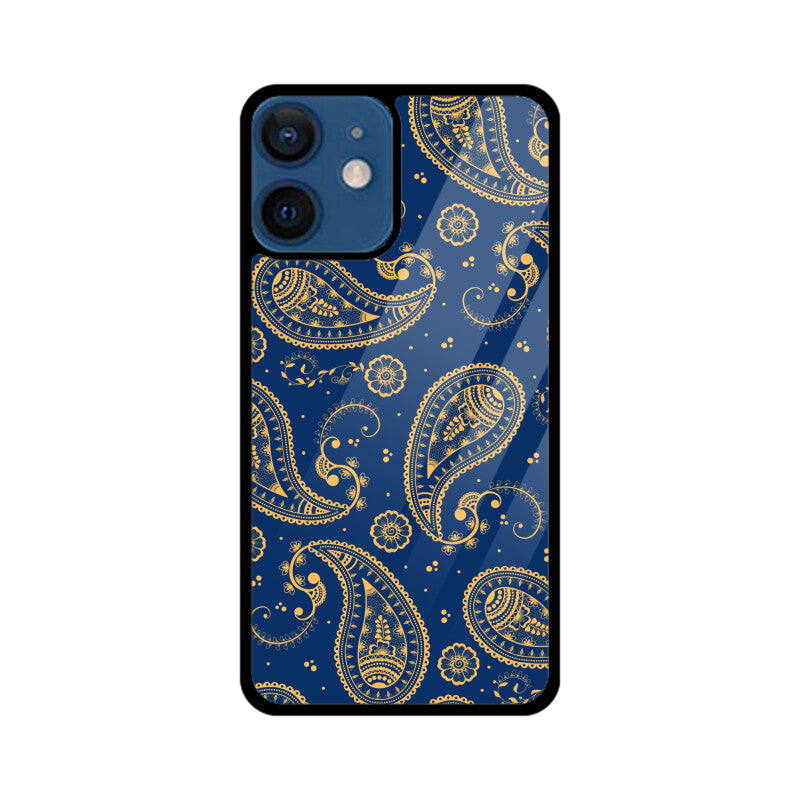 Yellow Blue Indian Paisley Phone Case