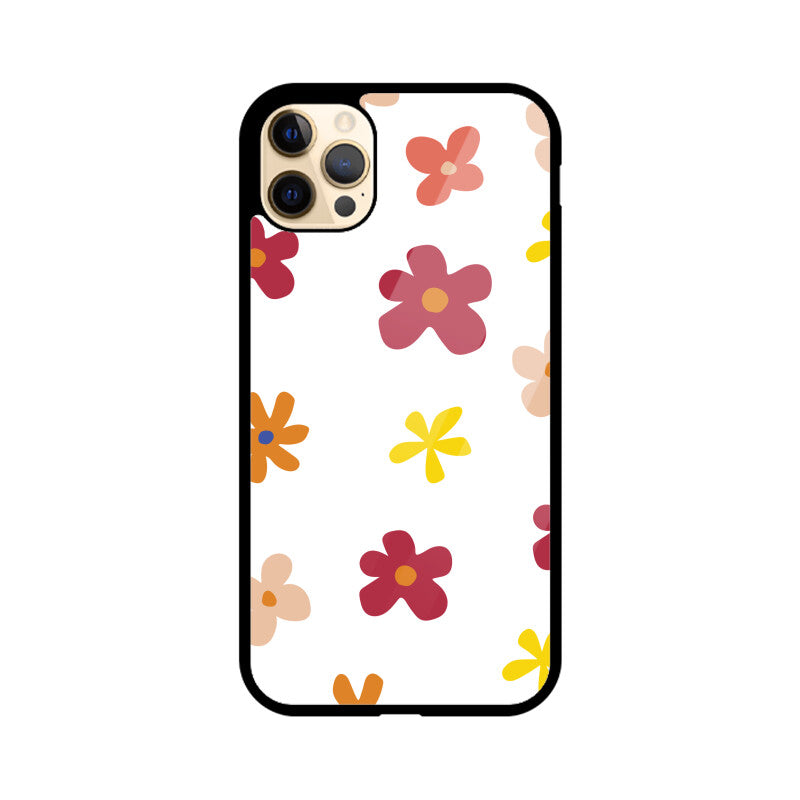 Light Pink and Colorful Flower Doodle Minimalis Phone Case
