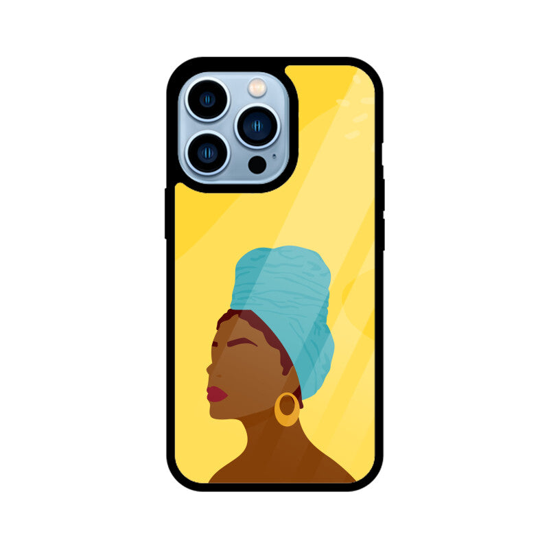 Young Beauty Woman Girl Face Silhouette Portrait Minimalist Bright Phone Case