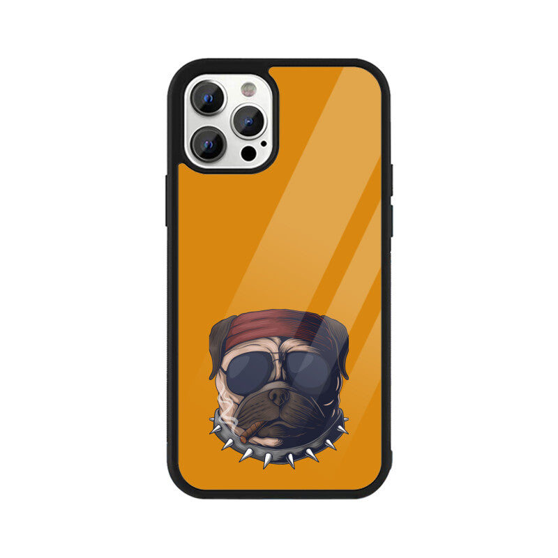Orange Black Dog Minimalist Phone Case