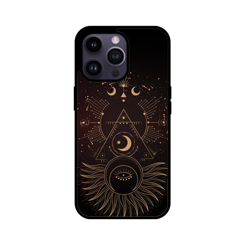 Black Elegant Line Art Astrology Phone Case