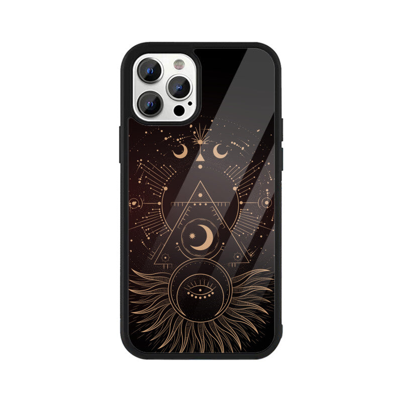 Black Elegant Line Art Astrology Phone Case