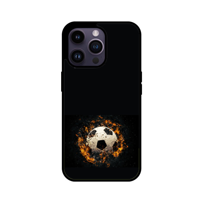 Black soccer ball phone Case