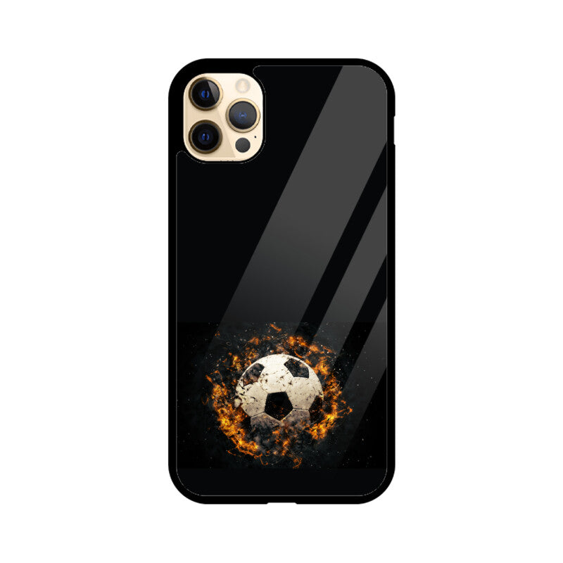 Black soccer ball phone Case