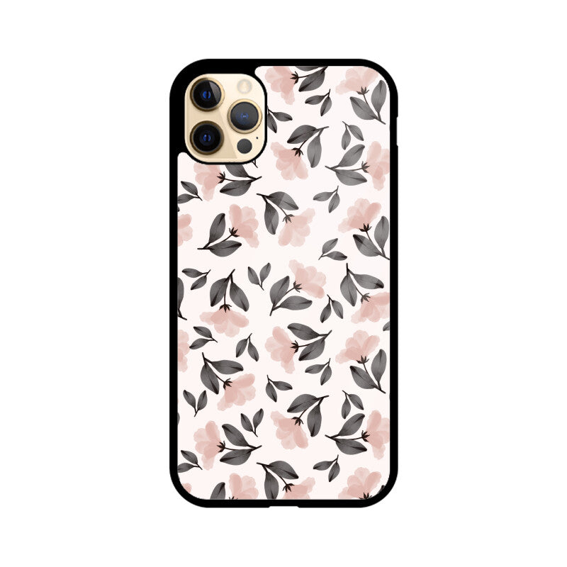 Pink and Black Flower Phone Case