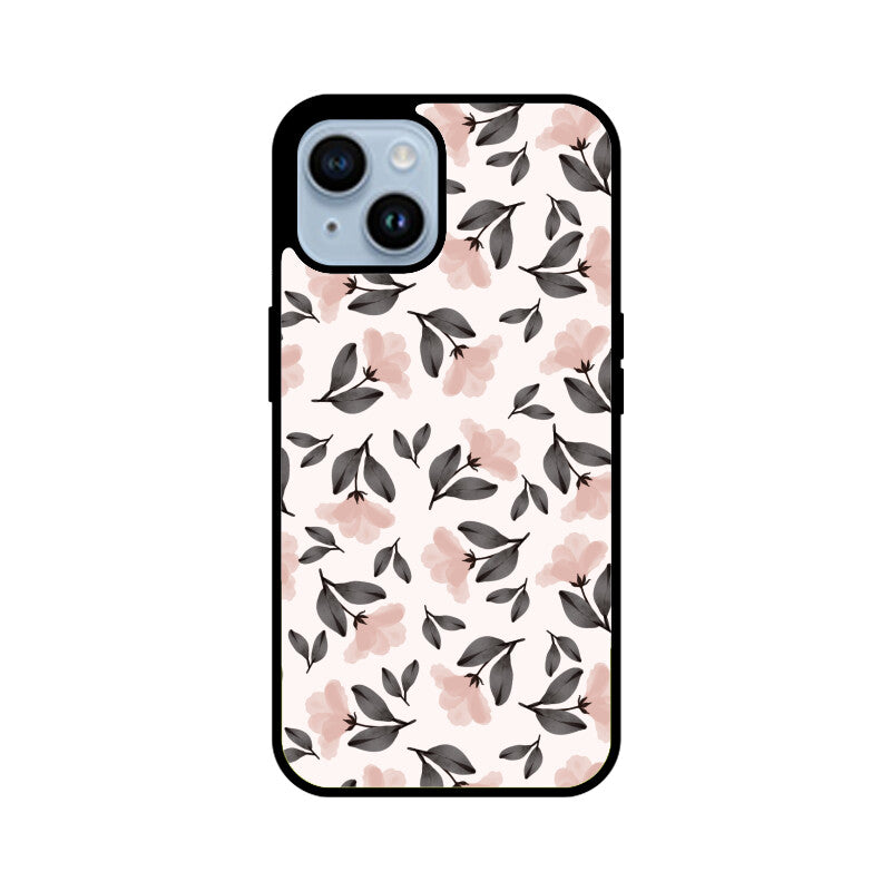 Pink and Black Flower Phone Case
