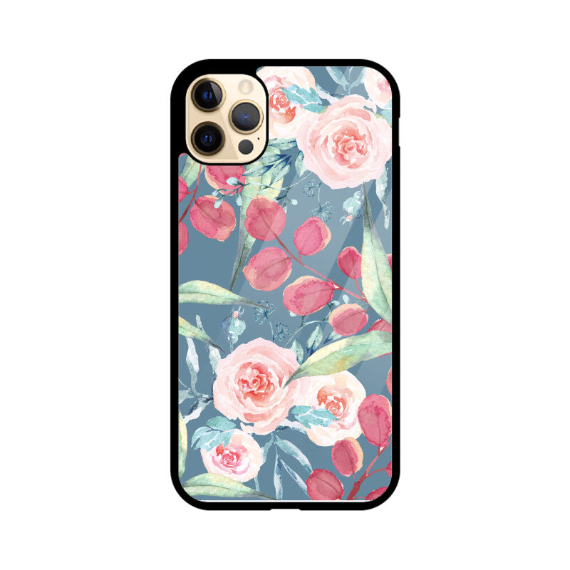Watercolor Blue Pink Flower Phone Case