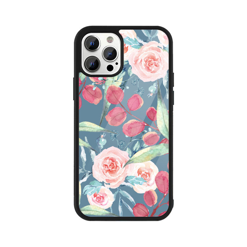 Watercolor Blue Pink Flower Phone Case
