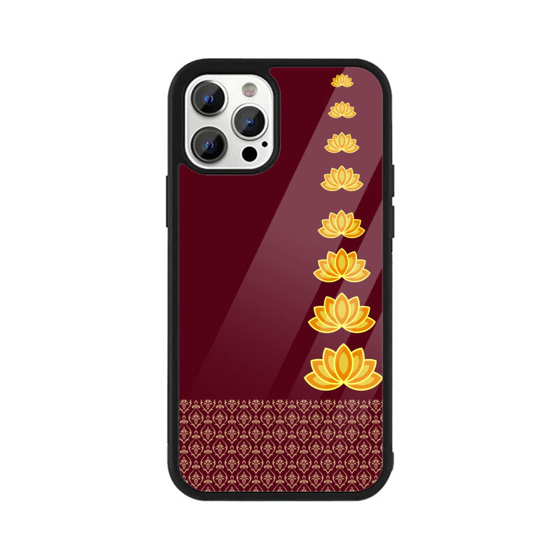 Royal India Art Lotus in Maroon Color Phone Case