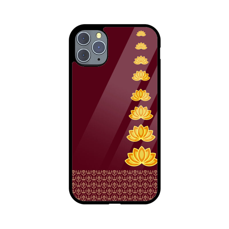 Royal India Art Lotus in Maroon Color Phone Case