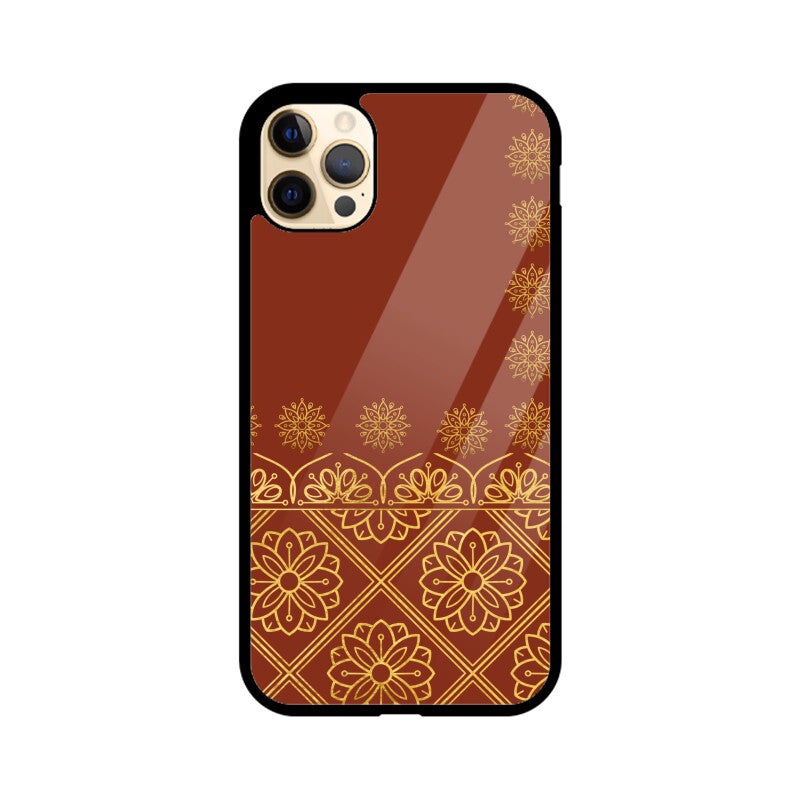 Royal India Art Rust and Gold Floral Patterns Phone Case