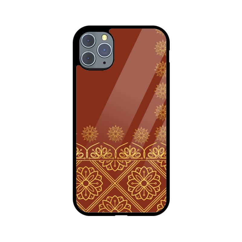 Royal India Art Rust and Gold Floral Patterns Phone Case