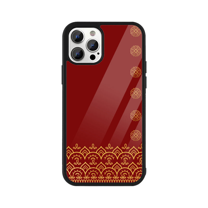 Royal India Maroon and Gold Mandala Art Phone Case