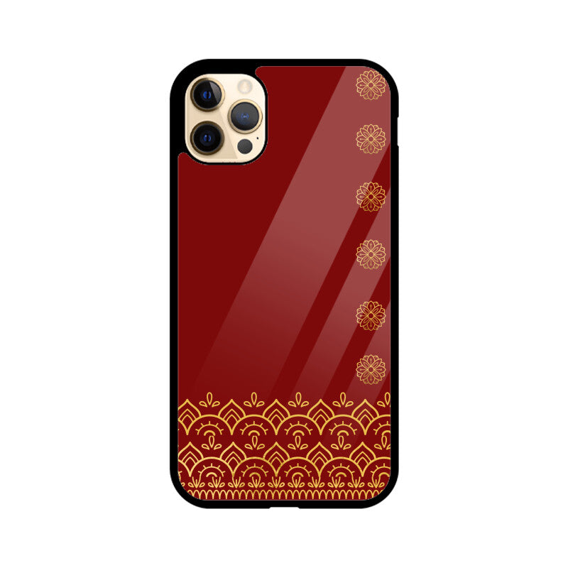 Royal India Maroon and Gold Mandala Art Phone Case