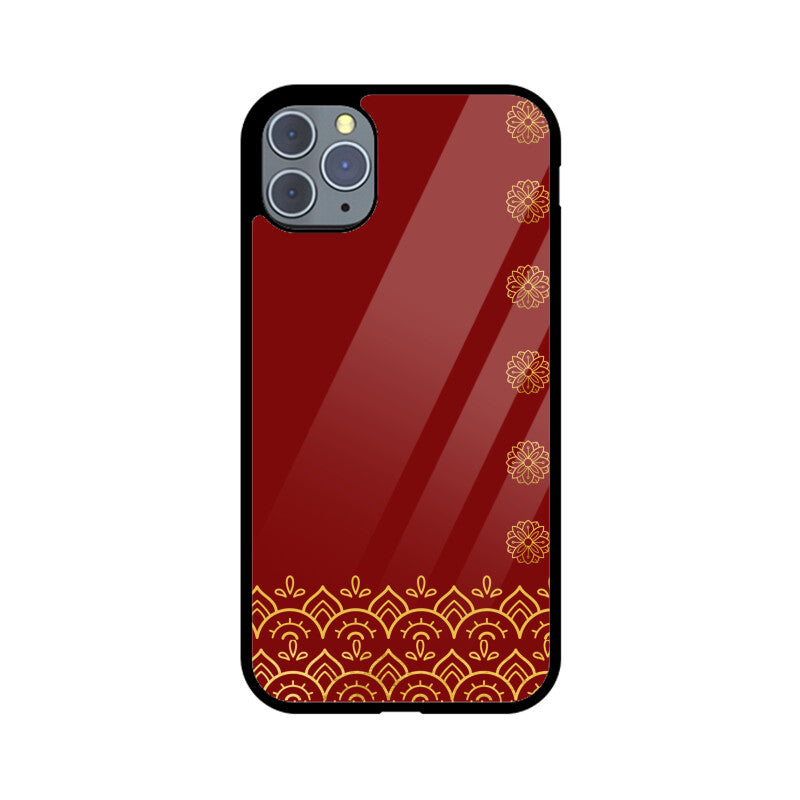 Royal India Maroon and Gold Mandala Art Phone Case