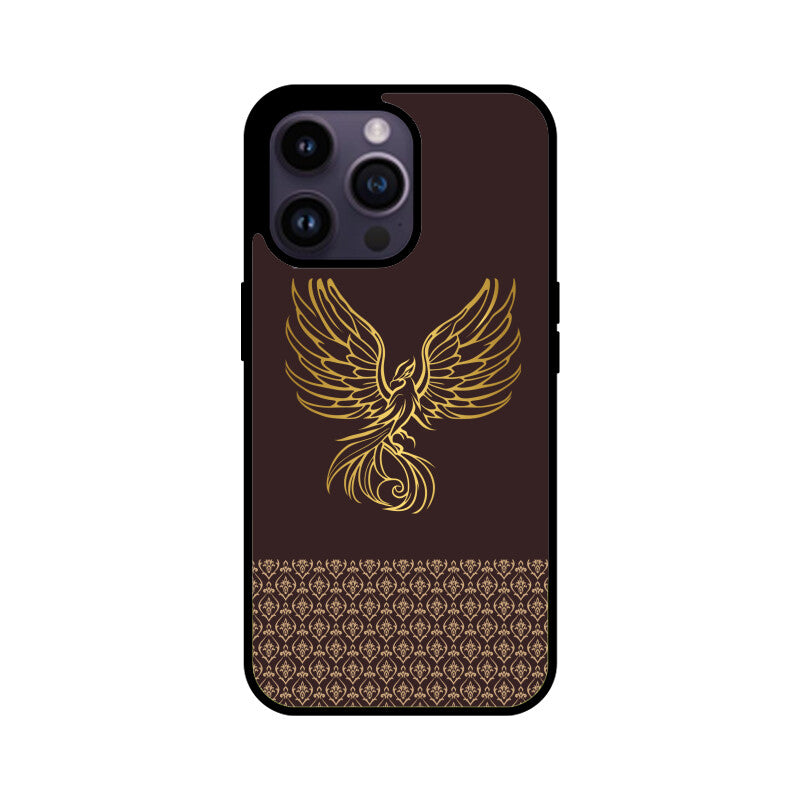 Royal India Art brown and Gold Phoenix Printed Phone Case