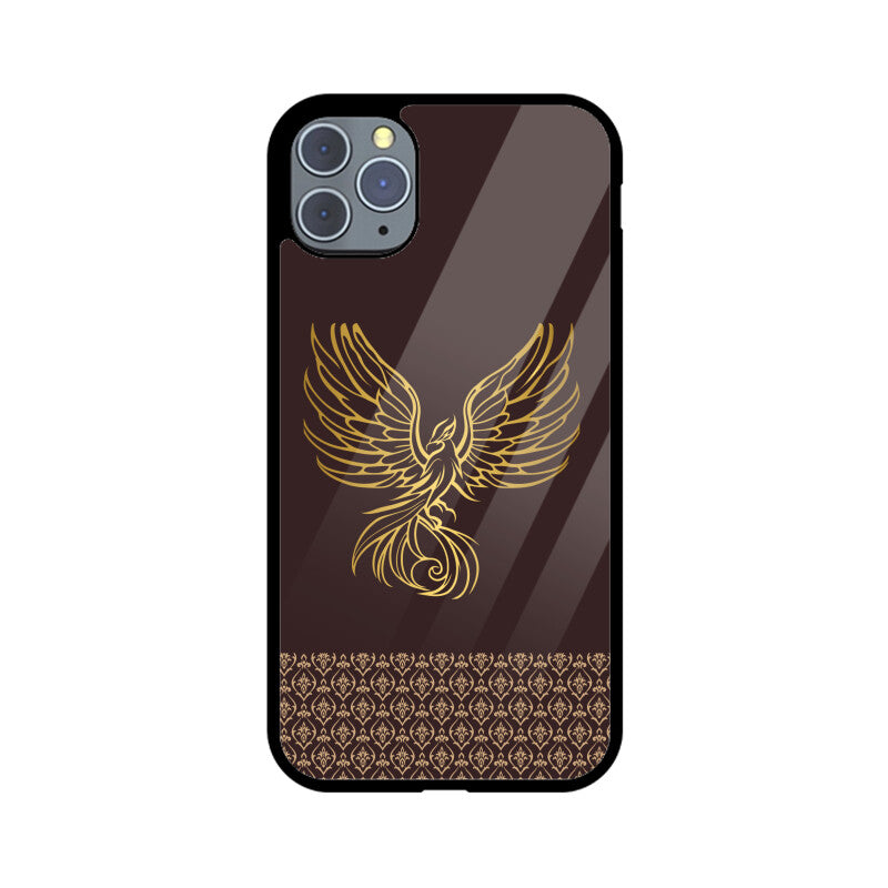 Royal India Art brown and Gold Phoenix Printed Phone Case
