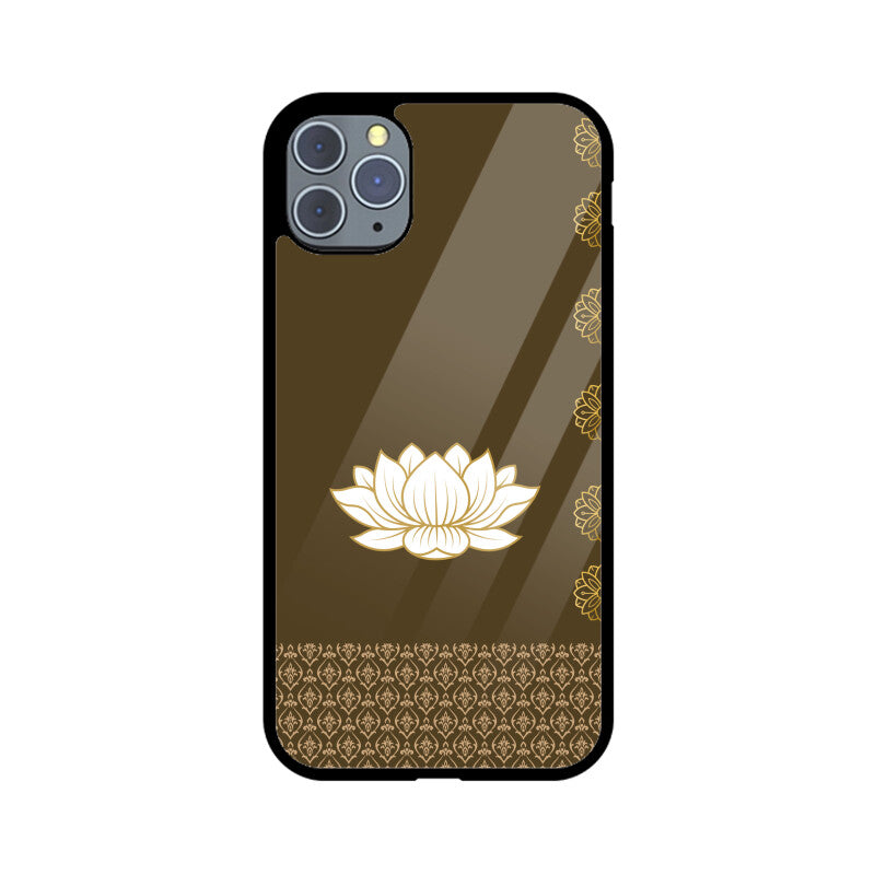 Royal India Art Olive and Gold Lotus Printed Phone Case