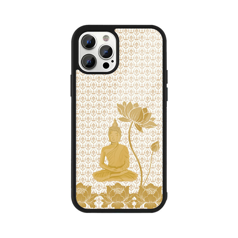 Royal india Art Buddha and Gold Lotus Printed Pattern Phone Case