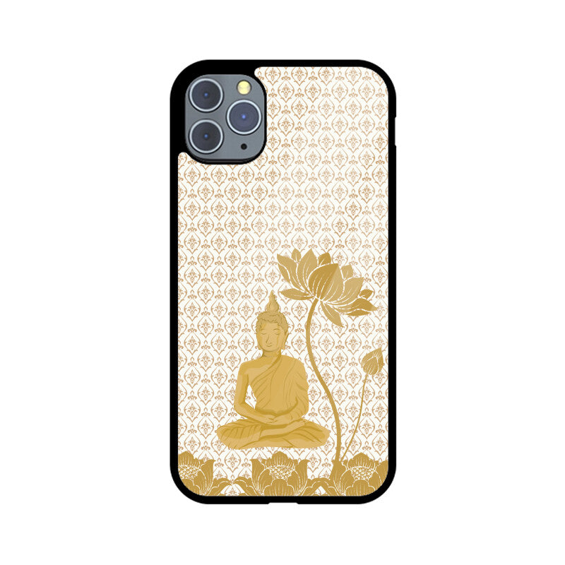 Royal india Art Buddha and Gold Lotus Printed Pattern Phone Case
