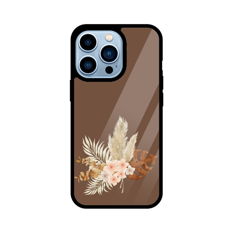 Floral Art Brown and pastel shades Phone Case