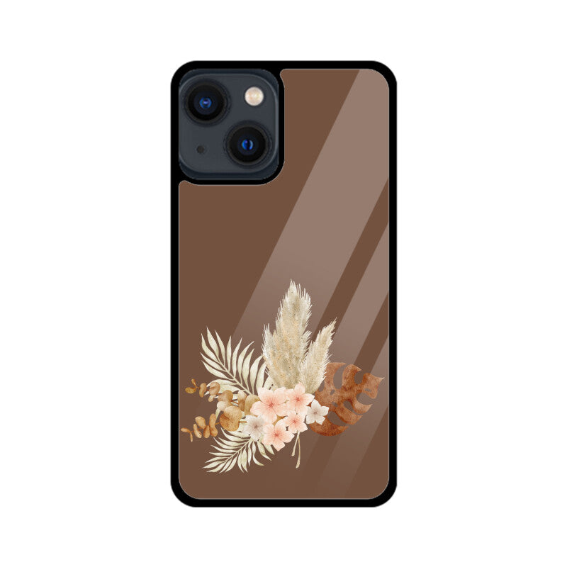 Floral Art Brown and pastel shades Phone Case