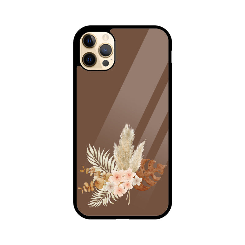 Floral Art Brown and pastel shades Phone Case