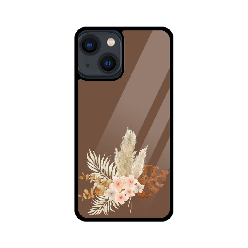 Floral Art Brown and pastel shades Phone Case
