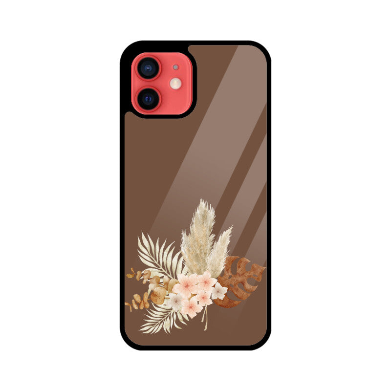 Floral Art Brown and pastel shades Phone Case